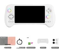 Console de jeu portable, écran AMOLED 5,48", résolution 1920x1080, 12 Go de RAM, RG557 Blanc, pas de carte de jeu
