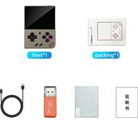 Console de jeu portable, écran IPS 3,5 pouces, batterie 3000mAh, système d'exploitation Linux, gris, pas de carte de jeu