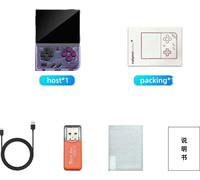 Console de jeu portable, écran IPS 3,5 pouces, batterie 3000mAh, système d'exploitation Linux, violet, pas de carte de jeu