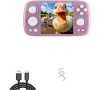 Console de jeu portable, écran IPS 3,95", 8 Go de RAM, double haut-parleur haut de gamme, violet éclatant, pas de carte de jeu