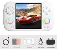 Console de jeu portable, écran IPS 3,95 pouces, mémoire extensible, blanc et sac, jeux 64G 5K