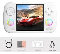 Console de jeu portable, écran IPS 3,95 pouces, mémoire extensible, blanc, jeux 128G 8K
