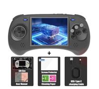 Console de jeu portable, écran IPS 4,0 pouces, double système d'exploitation, RG ARC-D Noir, NO carte de jeu(0 jeu)