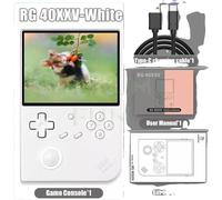 Console de jeu portable, écran IPS 4,0 pouces, résolution 640 x 480, système Linux, blanc, 128G