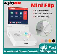 Console de jeu portable MIYOO Mini Flip, écran IPS 2,8'' 750*560, consoles de jeu vidéo rétro classiques portables, simulateur, cadeaux pour joueurs Grey