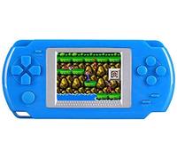 Console de jeu portable pour enfant, Construit en 268 jeux vidéo rétro classiques Écran de 2 pouces Système de joueur de jeu vidéo d'arcade de console de jeu portable Cadeau pour enfant (Blue)