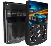 Console de jeu portable R40XX 10,6 cm 128 Go rétro pour système Linux, pour console Arcade à deux joueurs avec BT (Noir)