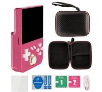 Console de jeu portable rétro, 1 Go + 8 Go IPS HD 3,5" et batterie 4000 mAh avec port de charge de type C, plus de 18 000 jeux classiques (rose)