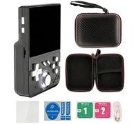 Console de jeu portable rétro, 1 Go + 8 Go IPS HD 3,5" et batterie 4000 mAh avec port de charge de type C, plus de 18 000 jeux classiques (noir)