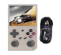 Console de Jeu Portable rétro 64 Go, Console de Jeu rétro Portable avec Double Joystick, écran 3,5 Pouces, Batterie 3200 mAh, Support pour Linux Transparent (Gris)