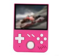 Console de jeu portable rétro avec écran de 3,5 pouces et joystick 3D, jeux classiques intégrés, fente pour carte mémoire extensible, convient pour les voyages et le divertissement en famille (rose)
