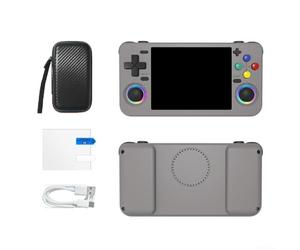 Console de jeu portable rétro avec plus de 18 000 jeux classiques, écran IPS OCA HD de 3,5", batterie 4000 mAh pour 4 à 6 heures de jeu, design portable avec type C pour OTG et Wi-Fi, ouverte (E)