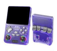 Console de jeu portable rétro avec support de combat WiFi, 8,3 x 1,5 x 13 cm, design portable, joystick amélioré pour une expérience de jeu nostalgique pour plusieurs jeux classiques (violet)