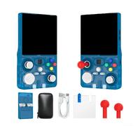 Console de jeu portable rétro, DC 40 V, moulée sur mesure, console de jeu portable 3D avec WiFi, dieu de la guerre, système de jeu tout-en-un amusant en déplacement (bleu)