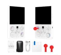 Console de jeu portable rétro, DC40 V - Arcades 3D portables avec WiFi personnalisé - Dieu de la guerre tout-en-un - Expérience de jeu amusante (blanc)