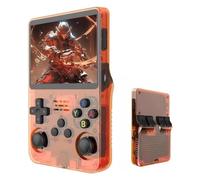 Console de Jeu Portable rétro R36S, Plus de 20 000 Jeux vidéo Classiques, d'une Carte TF de 64/128 Go , équipées d'un système Linux Open Source avec écran HD IPS de 3,5 Pouces. (Orange, 64, Go)