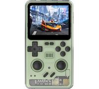 Console de jeu POWKIDDY RGB20Pro 3.2 pouces écran IPS Console de jeu portable Avec carte système 16GB Avec carte de jeu 64GB Systèmes Linux Type-C Recharge vert