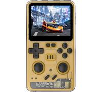 Console de jeu POWKIDDY RGB20Pro 3.2 pouces écran IPS Console de jeu portable Avec carte système 16GB Avec carte de jeu 64GB Systèmes Linux Type-C Recharge Jaune
