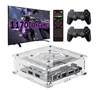 Console de jeu rétro avec 256 Go de stockage, plus de 117 000 jeux intégrés, 2 manettes sans fil, compatible avec PS1/PSP/MAME, pour TV 4K HD/AV sortie