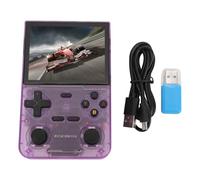 Console de Jeu rétro Console de 3,5 Pouces HD Double Joystick 3500mAh Batterie Pilation de Jeu Portable pour Le Divertissement de Loisirs ABS Black (Violet)