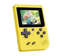 Console de jeu rétro, console de jeu rétro classique 400 intégrée, écran IPS de 3,0", batterie rechargeable de 1020 mAh, console de jeu vidéo portable (jaune)