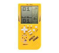 Console de Jeu rétro Grand écran en Brique 9999 en 1 Réservoir/Course/tir Jeu de Puzzle décontracté Difficulté et Vitesse réglables Petites et faciles à Transporter Meilleurs Cadeaux (Jaune)