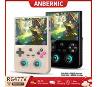 Console de jeu rétro portable Anbernic RG477V, écran LTPS de 4,7 pouces, Dimensity 8300, Android, WiFi, lecteur de jeux, sortie DP 1080p, RG 477V Black(8 128G)