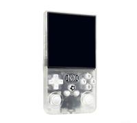 Console de jeu rétro portable, processeur quadricœur 64 bits avec écran IPS HD de 4 pouces pour 6 heures de lecture, prend en charge 15 000 jeux classiques (couleur transparente)