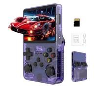 Console de Jeu rétro Portable r36s - Plus de 21 000 Jeux Classiques, Compatible avec Plus de 30 émulateurs, Console Portable sous Linux avec écran HD IPS de 3,5 Pouces (64GB,Purple)