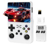 Console de Jeu rétro Portable r36s - Plus de 21 000 Jeux Classiques, Compatible avec Plus de 30 émulateurs, Console Portable sous Linux avec écran HD IPS de 3,5 Pouces (128GB,White)