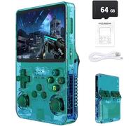 Console de Jeu rétro Portable R36S - Plus de 21 000 Jeux Classiques, écran IPS 3,5", 64 Go/128 Go de Stockage, système Linux (Vert - 64G)