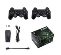 Console de Jeu rétro sans Fil, Nouvelle Version 2025, dongle HDMI 4K, 9 émulateurs intégrés, Plus de 20 000 Jeux préinstallés, livrée avec 2 manettes Noires. (128G+Two Wireless Controllers+40000Game)