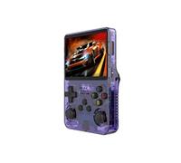 Console de jeu SZSMART R36S 3,5 pouces, système open source 64 Go (12 000 jeux) - Violet