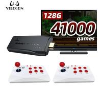 Console De Jeu Vidéo Irus Corn Arcade, Anciers De Jeu Tv 4k Avec Double Manette D'arcade, 41000 Jeux Pour Macloser, Sega, Ps1, Atari, Cadeau Pour Enfant-20000 -2 Gamepad