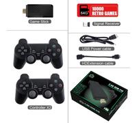 Console De Jeu Vidéo M8 Avec Double Manette Sans Fil, 2.4 Go, 4k, 10000 Jeux, 64 Go, Rétro, Pour Ps1/Gba, Cadeau De Noël