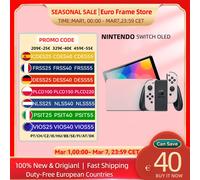 Console de jeu vidéo OLED Nintendo Switch, 64 go, blanc et bleu, rouge, avec Joy Con, écran OLED de 7 pouces, TV, Mode portable sur table OLED Red Blue