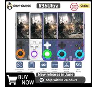 Console de jeu vidéo Portable rétro Open Source R36SUltra, système Linux, écran IPS de 4.0 pouces, lecteur vidéo de poche Portable, cadeau pour garçon Purple 128GB