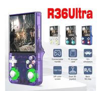 Console de jeu vidéo portable ultra rétro R36, système Linux open source, écran IPS de 4.0 pouces, console de jeu portable Purple-128GB