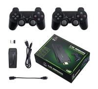 Console de jeu video retro avec Double manet - 64 Go de cartes memoire, plus de 10 200 matchs EquipE du cable d'extension HDMI-A25