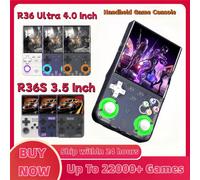 Console de jeu vidéo rétro R36 Ultra Portable, écran IPS, 128 go, lecteur de poche Portable, système Linux R36S R36Ultra R36 PRO R36S yellow 64GB