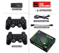 Console De Jeu Vidéo Rétro Tv 4k Avec Double Contrôleur Sans Fil 2.4 Go, 10000 Jeux Intégrés Pour Ps1 Hd, Pour La Famille