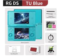 Console de jeux portable Anbernic RG DS à double écran sous Android Bleu Sans carte de jeu