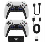 Console de Jeux Portable U9 Pro 128GB Blanche - Émulateur 25+, 2 Manettes Sans Fil, Sortie HDMI