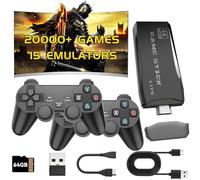 Console De Jeux Rétro 2025,Manette De Jeu avec Plus De 20 000 Jeux Préinstallés, 15 Émulateurs, Sortie HDMI 4K, Manettes sans Fil 2,4 GHz, Connexion Plug and Play À La Télévision