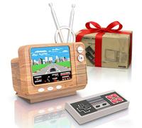 Console de Jeux rétro - 42 JALECO + 168 Jeux Classiques, 2,4G sans Fil 2 Joueurs, écran IPS 3,0 Pouces, Extension TF Card, idéale pour Les Enfants (Bois-Console de Jeu vidéo Classique)