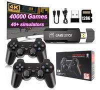 Console de jeux rétro - AProsp - X2 - 128 Go - 40 000 jeux intégrés - HD 4K - Deux manettes sans fil