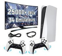 Console de Jeux rétro Console de Jeux vidéo Portable,25000+ Jeux,800+ Jeux en 3D,34+ émulateurs,Sortie 4K HD,Console d'émulation avec Double Manette sans Fil,Prend en Charge 33 Langues,Plug&Play 128G