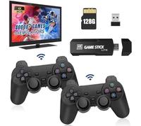 Console De Jeux Retro,Console Portable sans Fil, BâTon De Jeu RéTro Sortie Hdmi 4K Fil IntéGréE à Plus De 20 000 Jeux,Jeu Nostalgia Stick, Clé De Jeu VidéO Plug and Play(64G) (VFGHHBV)