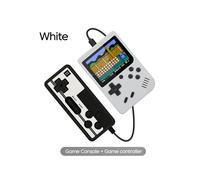 Console de jeux vidéo portable mini Twitch rétro (blanche avec manette) : écran LCD couleur 8 bits,