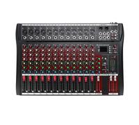 Console de mixage audio Bluetooth Live Studio 12 canaux avec entrée USB XLR 48V Phantom